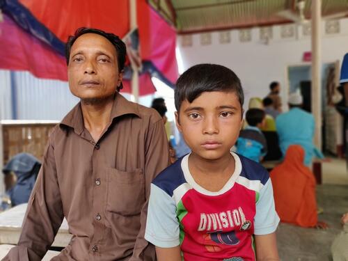 World Refugee Day: Shabbir Ahmed with his son Mohammed Haroon