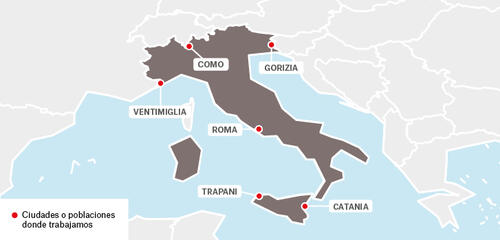 Italia - Activity report 2017 map in spanish