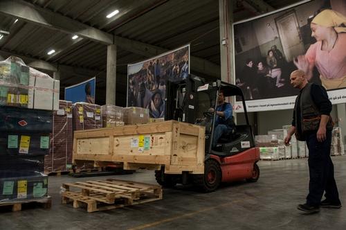 MSF Supply warehouse in Brussels, Belgium