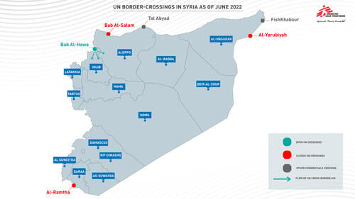MAP UN border-crossings in Syria [English]