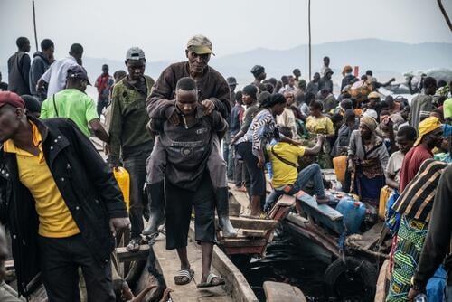 People fleeing the conflict in North and South Kivu