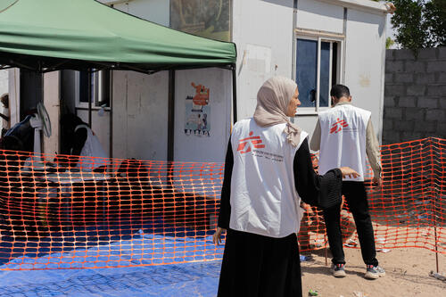 Sara Ghanem is the mobile health activity manager. "We have been running mobile clinics since 15 September in different informal settlements and camps across Lahj and Aden governorates. We keep seeing more displaced people coming every time to the clinic, some family members have been separated and do not know what the fate of the rest of their families is. They embark in long journeys with almost nothing, their feet have walked very long distances, they have faced challenges at checkpoints, and other barriers to find safety. Once arrived here, they struggle to find the bare minimum to survive".