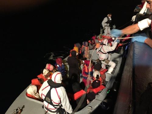 MSF first rescue operation in the Mediterranean Sea in 2016