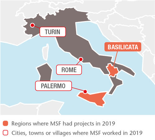 Italy MSF projects in 2019