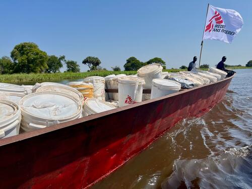 Barge carrying NFI supplies