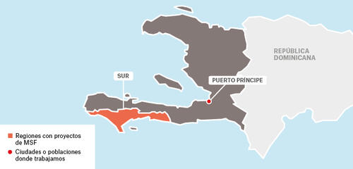 Haití  - Activity report 2017 map in spanish