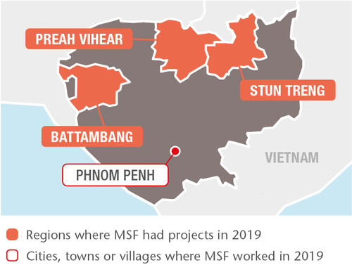 Cambodia MSF projects in 2019