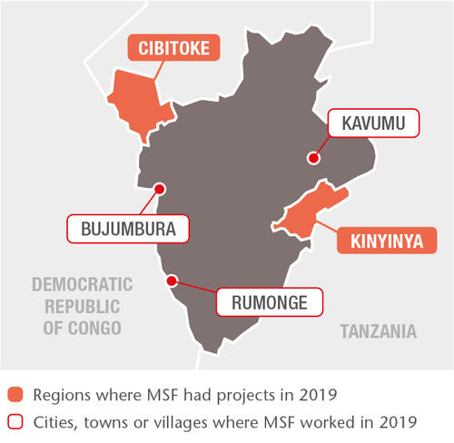 Burundi MSF projects in 2019