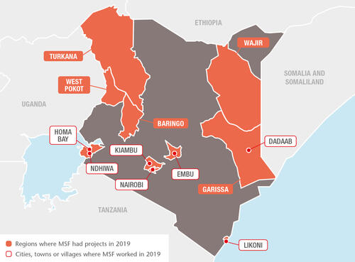 Kenya MSF projects in 2019