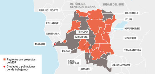 RDC - Activity report 2017 map in spanish