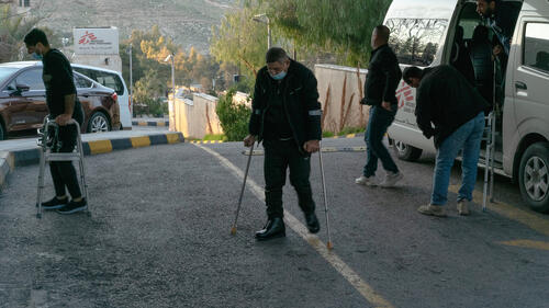 In front of Amman RSP hospital in Jordan