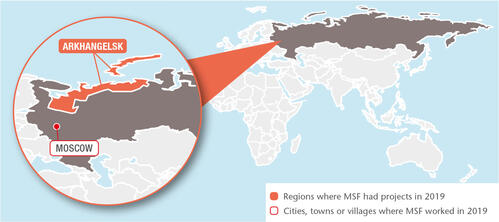 Russia MSF projects in 2019