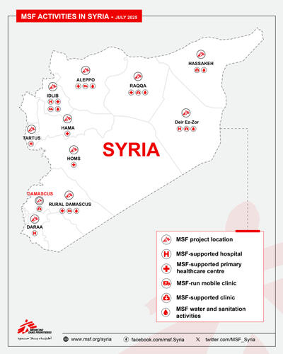 Map - MEDSF activities in Syria