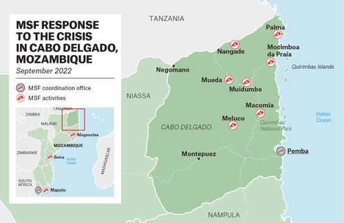 MAP - MSF activities in Cabo Delgado, September 2022 – EN