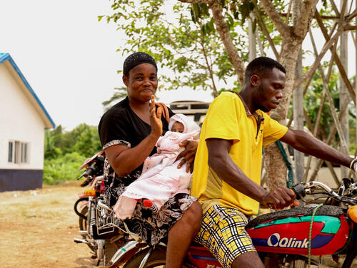 Nse George leaving MSF clinic in Cross River