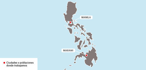Filipinas - Activity report 2017 map in spanish