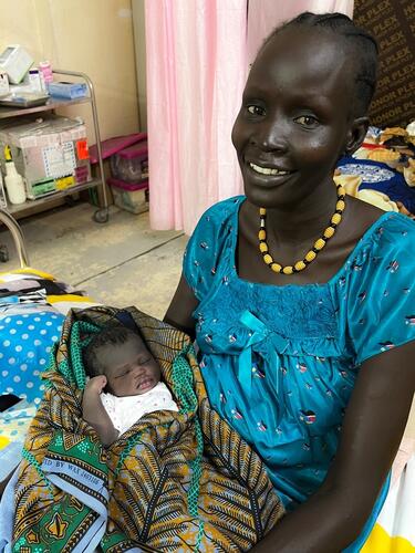 Nyakuola Nguot Gang and her newborn Nyamuch 1 Jan 2025