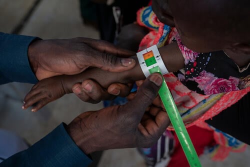 Sudanese refugees in Adre, February 2024