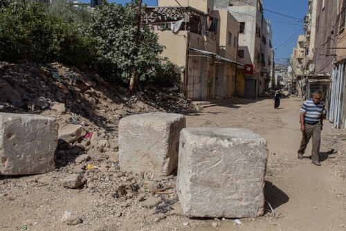 Entrance of the Jenin refugee camp.