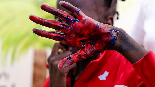 HIV positive children in DRC - a mural tells a story