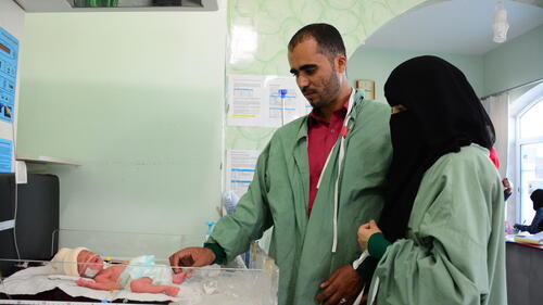 Eftekar, Patient at Taiz Houban hospital - Mother and Child in Yemen