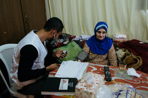 Home-based care in Burj el-Barajneh refugee camp, Beirut.