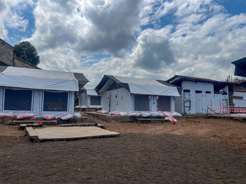 MSF teams are finalizing the renovation of an Ebola Treatment Center in Munigi, Goma.