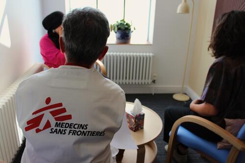 A consultation in the Birmingham clinic