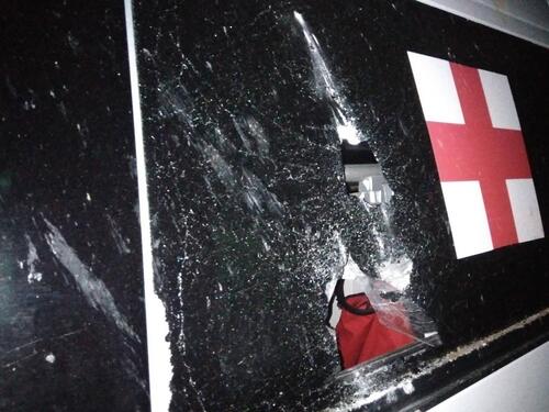 MSF ambulance damaged after attack in Selydove