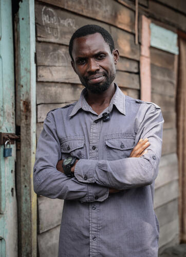 Habimana Benjamin, 30 years old, secondary school teacher in the city of Goma. He is among the first suspected patients to be discharged from the Munigi Ebola Treatment Center.