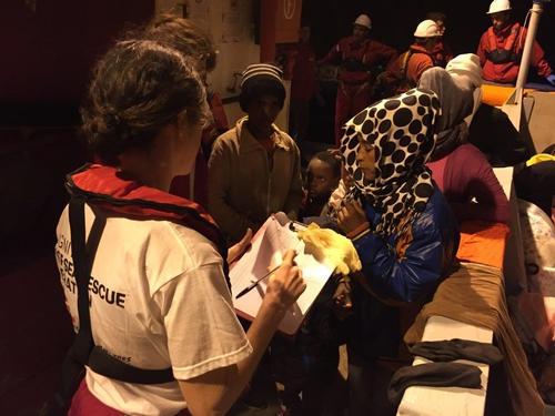 MSF first rescue operation in the Mediterranean Sea in 2016