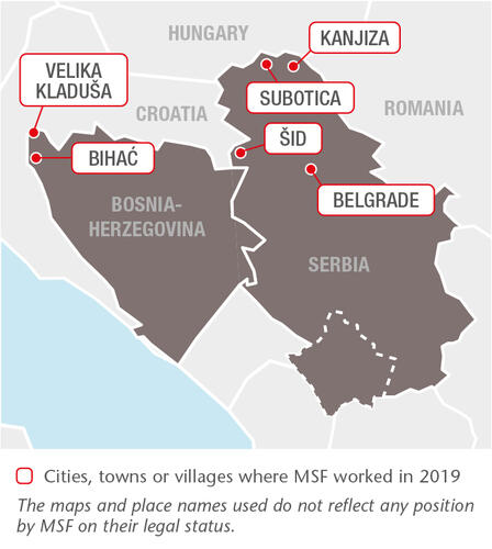 MSF Projects in Balkans in 2019