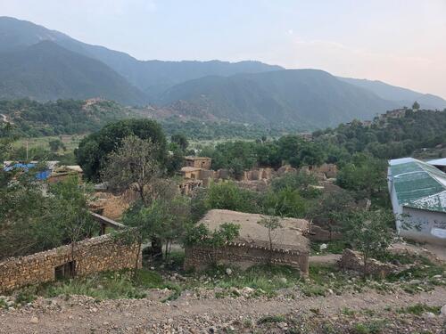 A view of a destroyed market