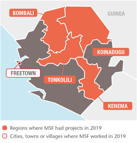 Sierra Leone MSF projects in 2019