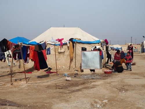 Providing care to displaced communities, Tikrit district, Iraq.