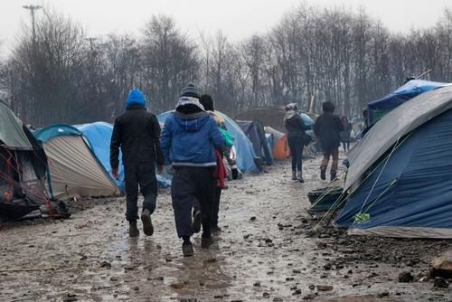 Grande-Synthe refugee camp Dunkirk - Jan 2016