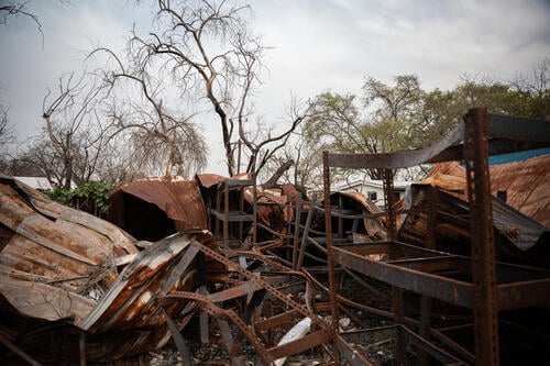 What remains of the pharmacy at Old Fangak