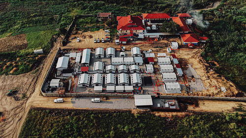 Vue aérienne du centre de traitement Ebola Elykia, à Bunia, dans la province de l'Ituri, en RDC

Aerial view of the Elykia Ebola treatment centre in Bunia, in Ituri Province, DRC