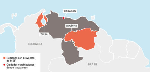Venezuela - Activity report 2017 map in spanish