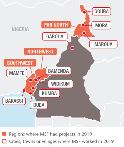 Cameroon MSF projects in 2019