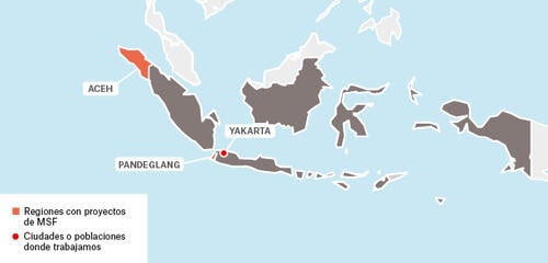 Indonesia - Activity report 2017 map in spanish