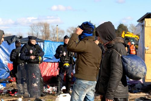 The refugees are being squeezed further north in Calais' Jungle