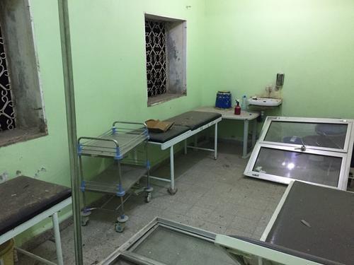 Al Gamhouri hospital in Hajjah city, damaged by airstrike
