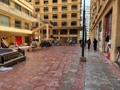 Temporary ceasefire - Azarieh shelter Beirut