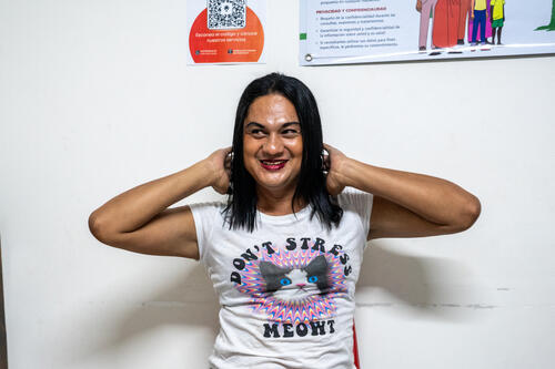 “Here I am,” says Melissa, a patient at MSF’s clinic in San Pedro Sula. As a sex worker, she has faced additional challenges accessing health care due to her schedule. “Now, we can come at any time.”