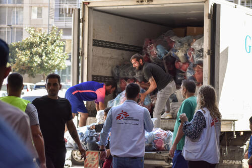 Mobile Clinics and Distribution of NFI in Beirut