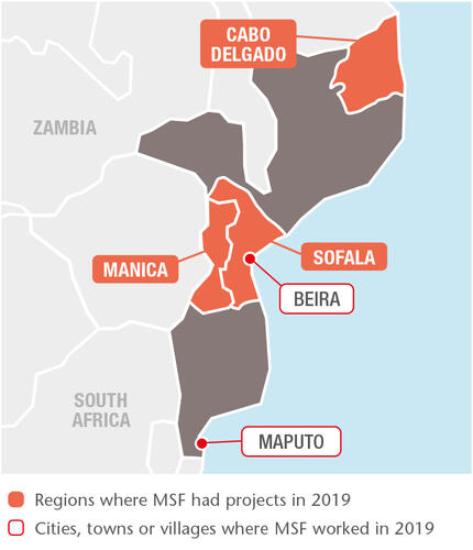 Mozambique MSF projects in 2019