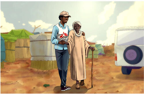 Reassurance is half the treatment and Patience is the first step toward recovery
A relationship built on trust and human connection


In Sudan, people say that reassurance is half the cure, and patience is the first step to recovery.

It's the same spirit that makes people call their doctor Hakim or Baseer — words from Sudanese colloquial Arabic for a wise one, a healer, someone who sees clearly.

That name carries an expectation: that care is built on trust and human connection, not just treatment. It's also one of MSF's core principles: to put patients first.

In 2026, up to the end of July, MSF teams in Sudan provided more than 400,000 outpatient consultations.

Illustration by Sudanese cartoonists from the Khartoon Magazine network.

What does this piece say to you? Share your thoughts in the comments.