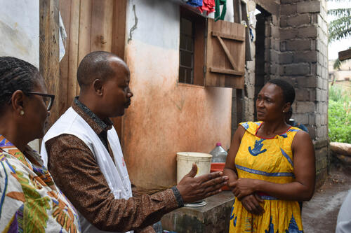 Activity to monitor progress of the Cholera Prevention Project among “Lumière Households” in Djoungolo Health District, led by the Head of Mission.