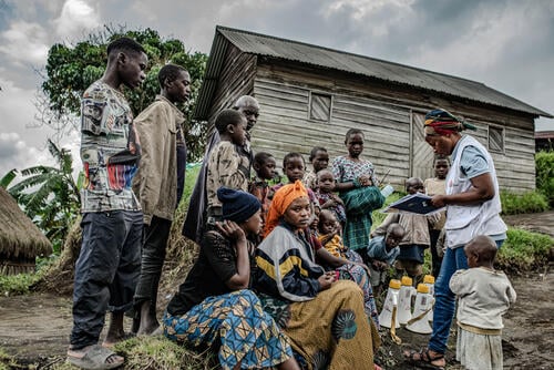 Mobile clinic in Kingi, Masisi territory